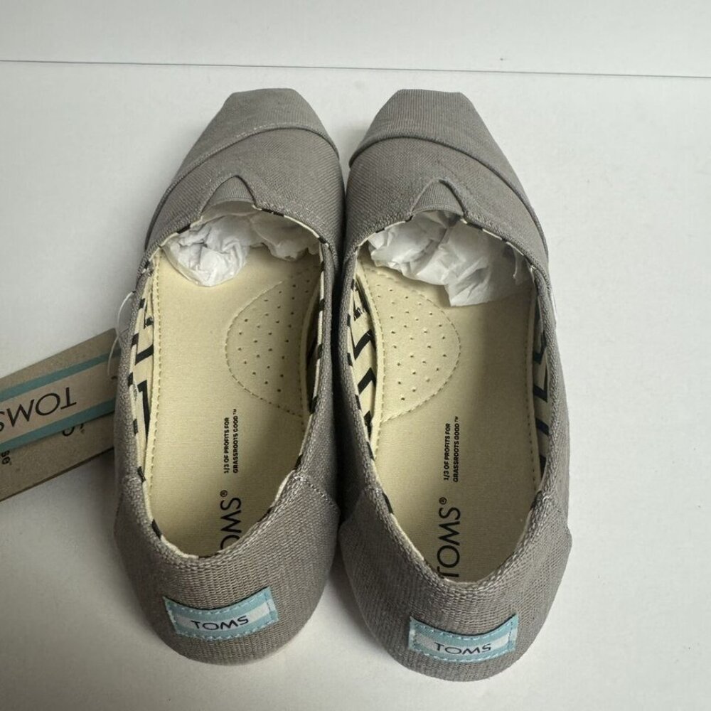 Toms Womens Alpargata Slip On Gray Size 9.5 M - Picture 4 of 6